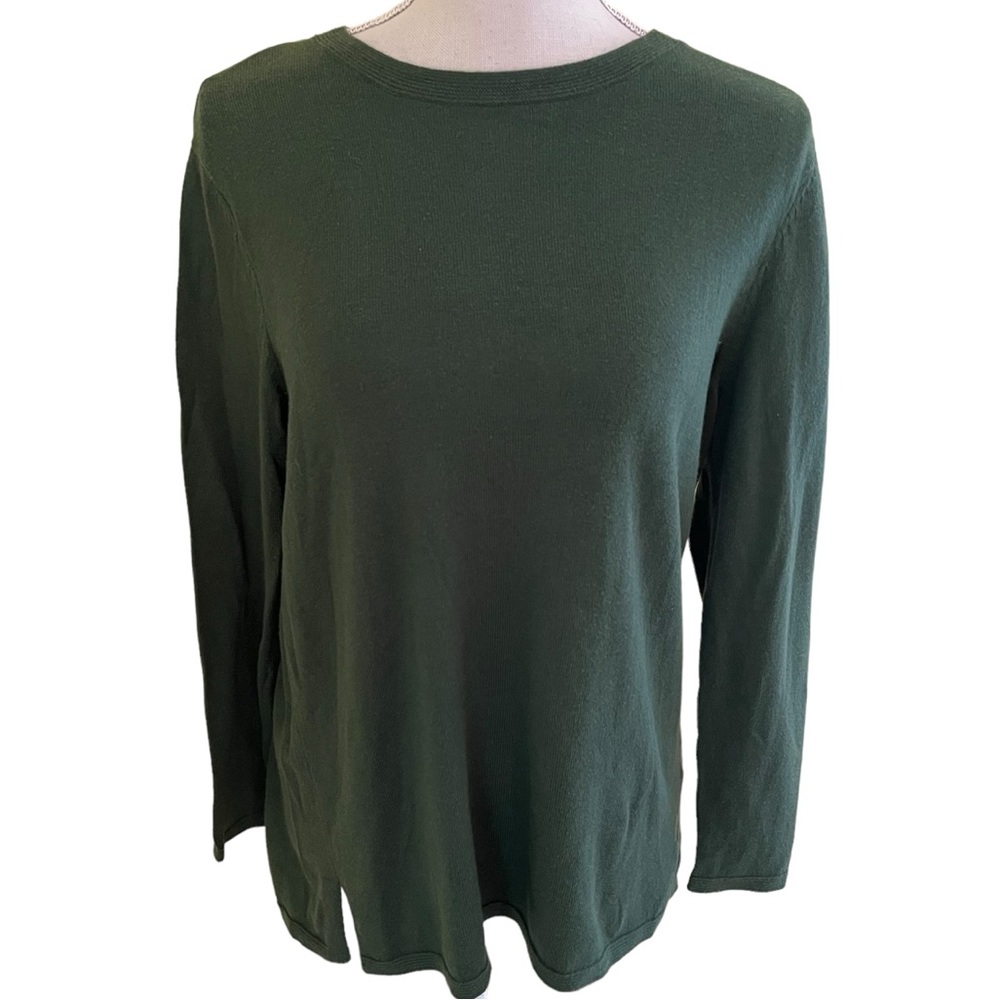 J. Jill Olive Green Scoop Neck Pullover MP